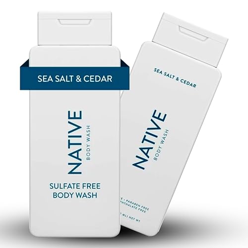 Native Sea Salt & Cedar Body Wash - 18oz, Pack of 2