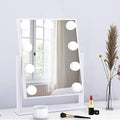 Lighted Makeup Mirror Hollywood Mirror Vanity Mirror with Lights, Touch Control Design 3 Colors Dimable LED Bulbs, Detachable 10X Magnification, 360¡ÆRotation, (White) 12" L x 14" W