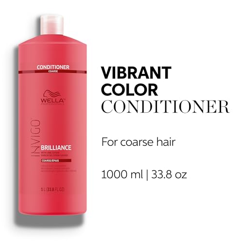Wella Professionals Invigo Brilliance Conditioner for Coarse Hair | Intense Color Protection & Maintains Vibrancy