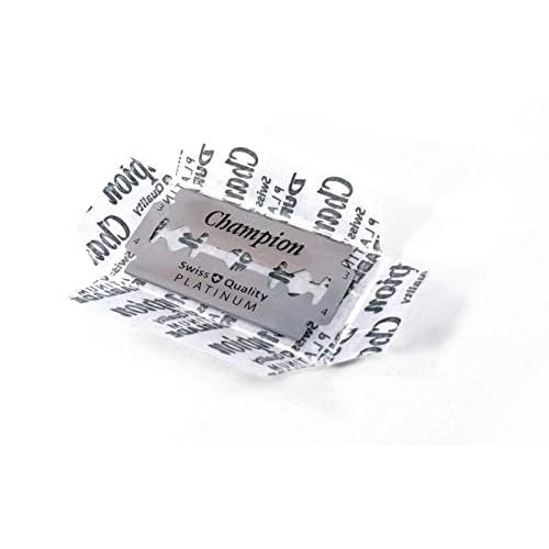 100 Champion Platinum Double Edge Razor Blades For Safety Razor - Men¢¥s Safety Razor Blades For Shaving For Men For A Smooth And Clean Shave (1 Year Supply)