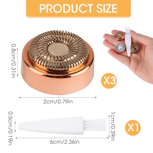 3pcs Women's Electric Shaver Replacement Heads, Compatible with NEW Finishing Touch Flawless Facial Hair Remover Gen 3£¬Soft Facial Hair Remover Replacement Heads£¬Ideal for Daily Use