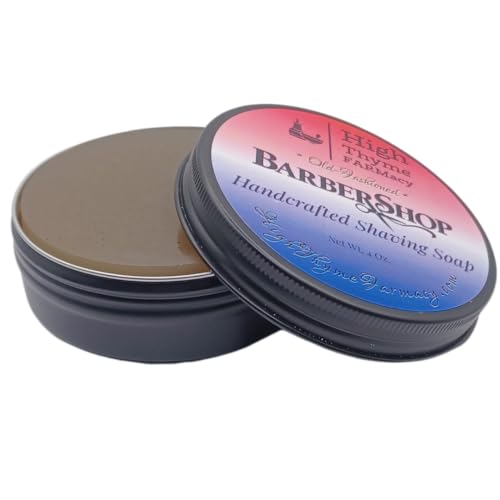 Barbershop Shaving Soap Puck ? 4 oz Old-Fashioned Bay Rum, Sandalwood & Patchouli Scent ? Cold Process Wet Shave Soap with Bentonite Clay ? 3¡± Shave Soap in Metal Tin