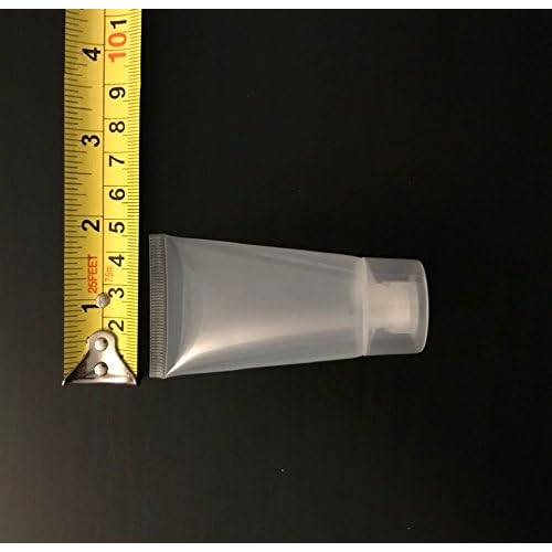 Mose Cafolo ~ 100pcs 30ml (1.01oz) Empty Cosmetic Tubes Toiletry Lotion Bottle with Screw Cover. Smooth, Polish White Plastic with Free Syringe as Gift!