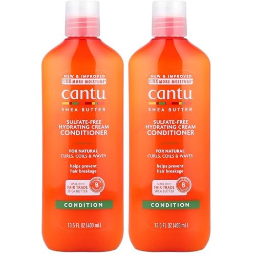 Cantu Hydrating Cream Conditioner with Shea Butter for Natural Hair, 13.5 fl oz (Packaging May Vary) (Pack of 2)