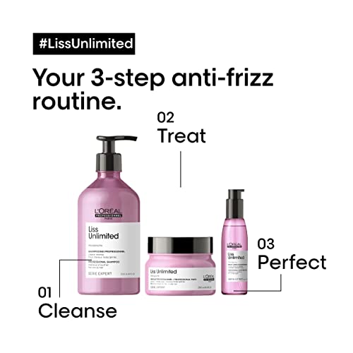 L'Or?al Professionnel Paris Liss Unlimited Mask - For Frizz-Prone Hair, Provides Long-Lasting Frizz and Humidity Protection, With Prokeratin