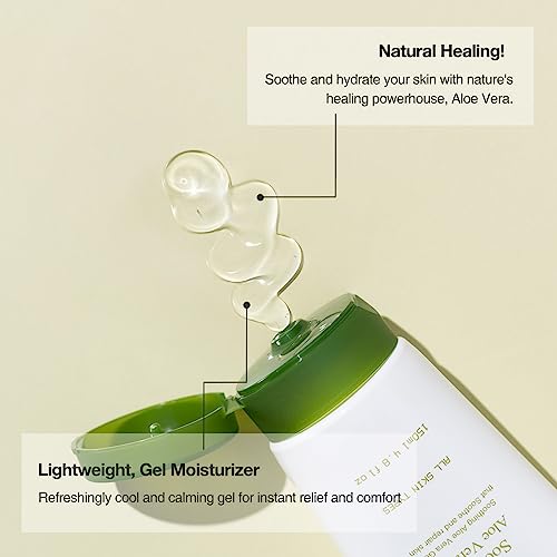 OxygenCeuticals Soothing Aloe Vera Gel, Alcohol Free, All Natural Aloe Vera Gel for Face & Body, Moisturizing After-Sun Care with Centella Asiatica, and Hyaluronic Acid. 5.07 fl.oz (150 ml)