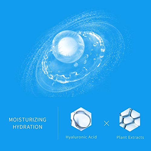 WIS Intensive Hydrating Smoothing Face Facial Sheet Mask 10 Packs, Deeply Moisturizing with Hyaluronic Acid-Witch Hazel for Oil Control & Shrink Pores-Firming & Anti Aging for Men£¦Women