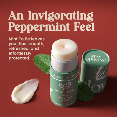 Cloven Tallow Lip Balm, Deep Hydration for Lips, Face & Dry Skin | Natural Grass-Fed, Organic Ingredients, Nourishes & Protects | Peppermint | Made in the USA