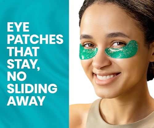Stylia Under Eye Patches for Dark Circles and Puffy Eyes (6 Pairs), Marine Collagen Eye Mask for Puffiness with Vitamin C, Hyaluronic Acid, Pearl Extract, Eye Gel Pads for Dark Circles and Puffiness