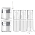 Airless Pump Bottles, Airless Cosmetic Container with Cosmetic Spatula -Refillable Container for Creams, Gels & Lotions,Travel Containers for Toiletries