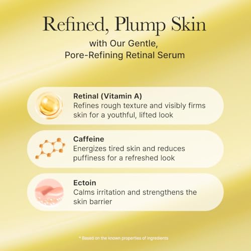 Arencia Retinal Booster Shot Serum, Firming Advanced Night Serum with Caffeine and Ectoin for Mature Skin, Pore Minimizing, WFine Lines & Wrinkles, Korean Skincare 30ml/1.01 fl.oz (Pack of 2)