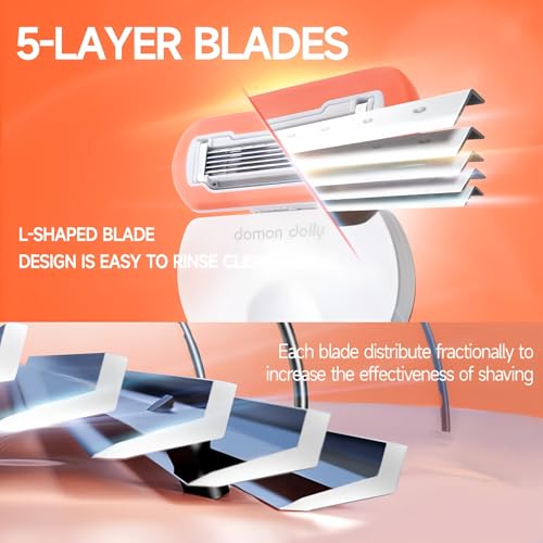 Women's 5-Blade Travel Razor with Case ? Includes Handle + 5 Refills ? Compact, Extra Smooth Shaving for On-The-Go ? Travel Size Toiletries Essential