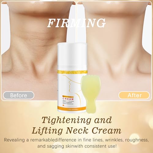 Neck Creams for Tightening and Firming, Face & Chest Anti-Aging Moisturizer for Crepey Sagging Skin & Wrinkles Neck Cream with Collagen, Retinol & Hyaluronic Acid Deep Hydration Day & Night Skin Care