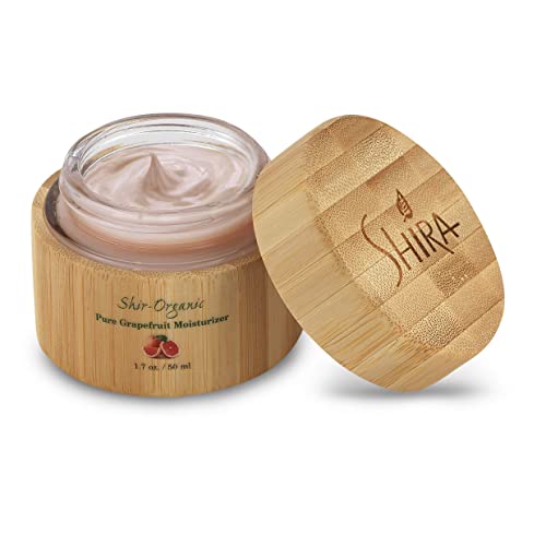 Shira Organic Pink Grapefruit Moisturizer Face Cream,Vitamin C Moisturizer with Intense Hydration, Soft-Brightening Moistuzier for Skin,Ideal for Normal to Oily Skin (50ml)