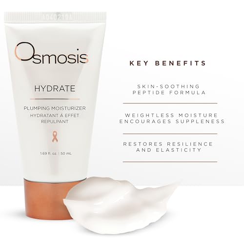 OSMOSIS HYDRATE Plumping Facial Moisturizer with Shea Butter, Skin-Soothing and Firming for Aging, Pigmented, Sensitive, Dry, and Irritated Skin, 1.69 Fl Oz