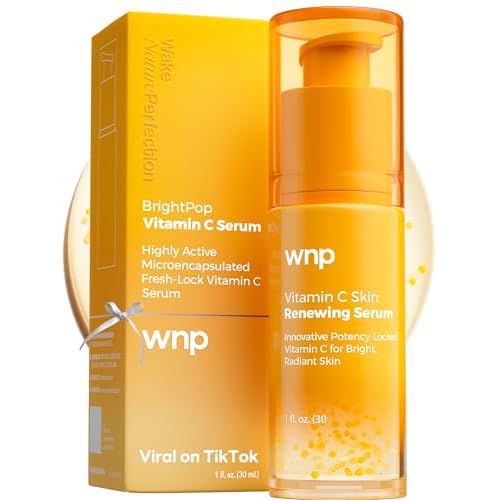 WNP Vitamin C Serum for Face - Dermatologist Tested Anti-Aging & Brightening with Hyaluronic Acid & Vitamin E, Treatment for Dark, Age, Sun Spot, Melasma, Hyperpigmentation, Fine Lines & Wrinkles