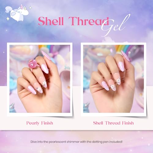 beetles Gel Polish Nail, 20 Colors Pastel Pink Blue Purple Chameleon Glitter Gel Polish and Beetles Nail Art Polish Set 6 Colors Pastel Yellow Green Nude Pink Purple Orange Gel Liner Nail Art Kit