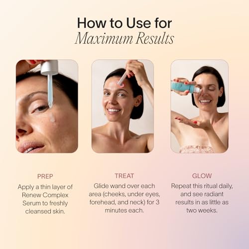 Solawave Renew Complex Red Light Therapy Activation Serum for Face & Neck | Pairs with LED Facial Wand Device | Hydrates & Plumps the Skin | Blue Tansy, Aloe Vera, Hyaluronic Acid (3 Pack - 1 Oz)