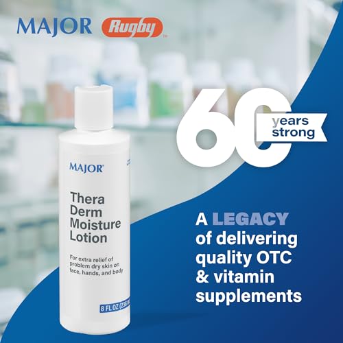 MAJOR Thera Derm Moisture Lotion - Helps Offer Dry Skin Relief on Face, Body, and Hands - 8 Fl Oz (1 Pack)