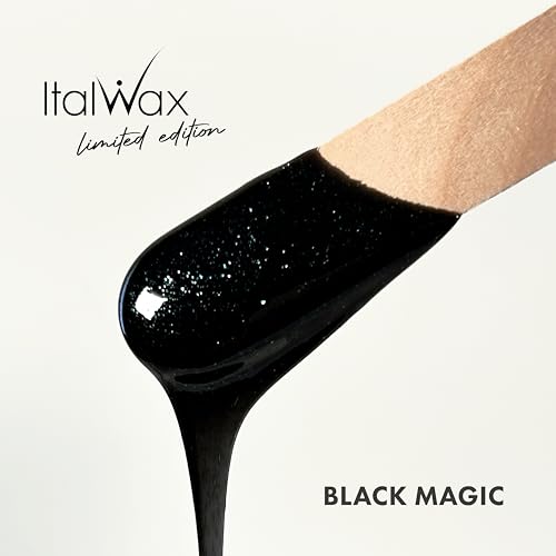 Italwax Black Magic - 0,45Kg / 1lb - Hard wax beads for hair removal - Scent free - Synthetic formulation ideal for sensitive skins - Recommended for Bikini Area and Armpits