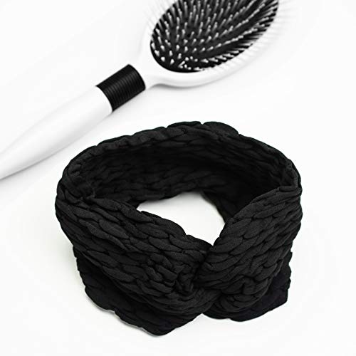 Sc?nci by Conair Extra-Wide Twist Headwrap, Made in Italy, in Black, 1 Count