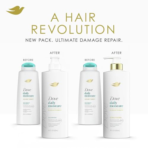 Dove Daily Moisture Shampoo & Conditioner Set with Deep Moisture Body Wash ? Deep Hydration for Revitalizing Dry Hair and Skin (3-Piece Set)