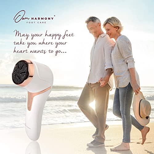Own Harmony 2 Electric Foot Callus Removers with Vacuum and 6 Rollers Bundle - Professional Pedicure Tools for Pedi Feet Care Vac, Electronic Foot File CR2100 - Best for Hard, Dry, Cracked, Dead Skin