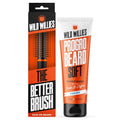 Wild Willies Round Brush and Conditioner Kit - The Better Brush for Styling Hair or Beard, with PROGRO - Softening, Hydrating, Strengthening & Nourishing for a Healthy Look