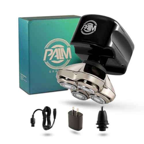 Skull Shaver Palm Shaver for Men - Head & Face Shaver - Ergonomic Design - Waterproof Cordless Razor - Travel Friendly - Grooming Gift for Bald Men