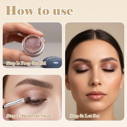 Wink Perfect Jelly Cream Eyeshadow ? High-Shine Shimmer, Buildable & Long-Lasting, Lightweight Cream-to-Powder Eye Shadow, Vegan & Cruelty-Free (03 Frosted Petal, 0.18 oz / 5.1 g(PACK OF 1))