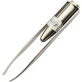 Silver Creative Led Light Eyelash Eyebrow Hair Removal Stainless Steel Make Up Tweezer and Practicality, Hair Removal Tweezers,Women's 8.8x0.8x1.6cm,