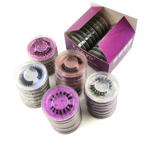 False Eyelashes 10 pairs Natural Look Eyelashes, 5D Faux Mink False Lash Bulk Fluffy Wholesale Lashes 12-14mm