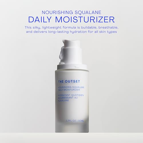 The Outset Squalane Daily Face Moisturizer, Hydrating Barrier Repair Face Cream, Non-Comedogenic, Fragrance-Free, Gluten Free Clean Vegan Facial Moisturizer for Sensitive & All Skin Types ? 1.7 fl oz