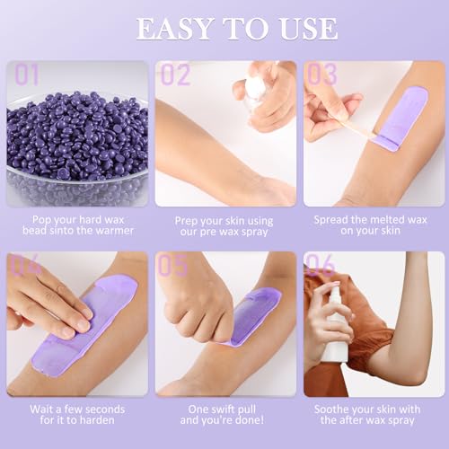 Wax Beads Bulk - 2.5lb Wax Beans Supplies for Esthetician - Professinal Painless Waxing for Face, Upper Lip, Bikini, Leg, Women Natural Melting Kit - Hypoallergenic Hard Wax Beads Bulk