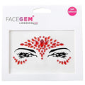Face Gems Adhesive Glitter face Jewel Tattoo Sticker Festival Rave Party Body Make Up (Red)