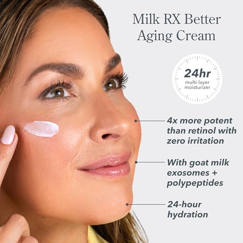 Beekman 1802 Milk RX Advanced Better Aging Collagen Moisturizer Face Cream ? 4X Retinol Alternative with Goat Milk Exosomes & Polypeptide, Firming Cream, 1.69 fl oz