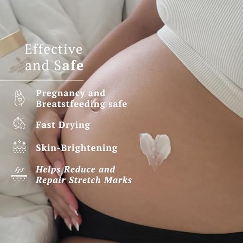 Promise Stretch Mark Prevention Belly Butter, Stretch Mark Cream for Pregnancy, Deeply Hydrating, Vegan, With Vitamin C, Shea Butter, 6 oz, Made in the USA, Ultra-Clean Skincare