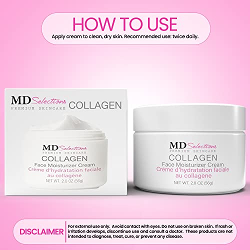 Collagen Face Moisturizer Peptide - Anti-Wrinkle Facial Moisturizer For Face - Niacinamide, Deeply Hydrating Peptide Complex Cream, Facial Skin Care Products For Dry - 2Oz (Pack of 2)