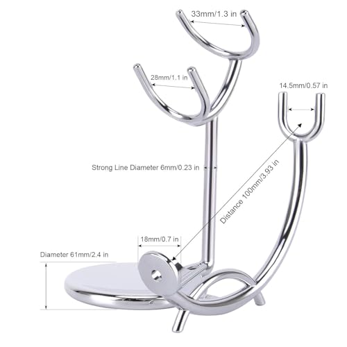 Deluxe Razor and Shaving Brush Stand with Bowl, 2 Pcs Razor and Brush Holder Set for Shaving Brush and Straight Razors, Barber Razors, Safety Razors