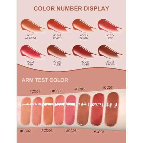 INTO YOU Lip Gloss Coco Liquid Moisturizing Lipstick Long Lasting Lip Stick Lip Stain Makeup Glitter Shine Non-sticky Lipstick for Women (CC06)