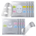 Baby Go Dewy Bio-Collagen?Peptide Face Mask Sheets ? Gleam Foil Intensive Overnight Hydrate Face?&?Neck Masks for Moisturizing, Firming & Lifting Care ? 8 Count(4 Face Masks + 4 Neck Masks)
