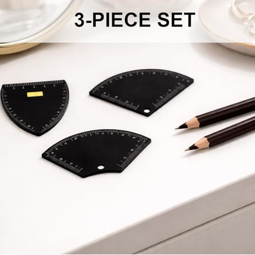 3 Pieces Eyebrow Ruler, Brow Mapping Tool, for Precise Eyebrow Shaping and Mapping