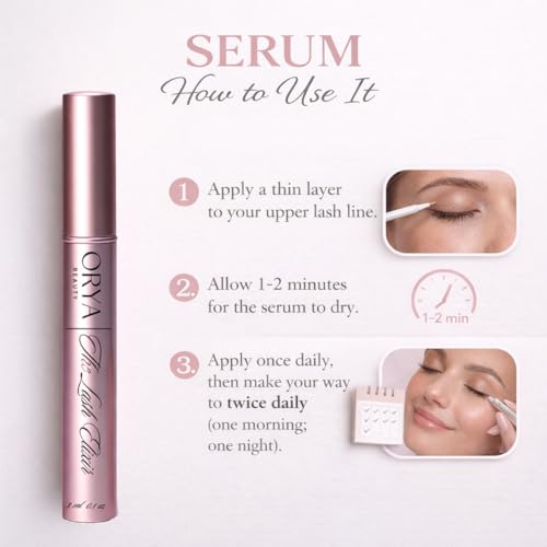 Eyelash Growth Serum - Boosts Length, Thickness, & Strength with 100% Natural, Vegan Ingredients