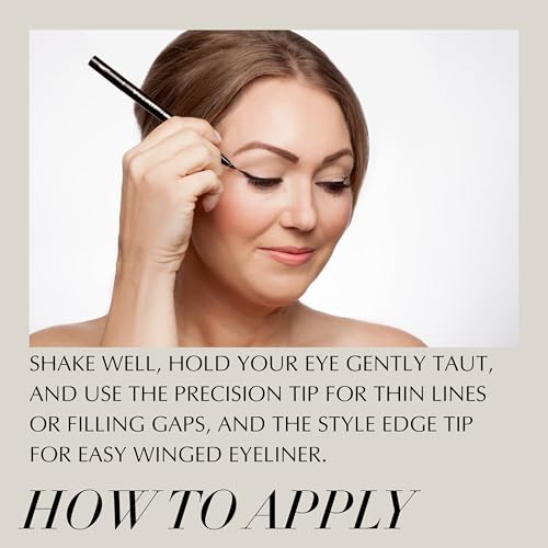 Xtreme Lashes Lash Densifying Liquid Eyeliner, Classic Black, Smudge-Resistant, Dual-Tip, Long-Lasting Make Up, Hypoallergenic, Safe for Eyelash Extensions