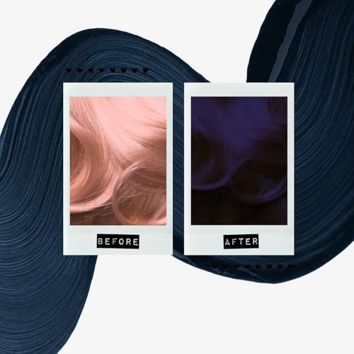 MANIC PANIC Cool-Toned Black Color Depositing Conditioner - Love Color Hair Conditioner Keeps Hair Vibrant, Nourished & Refreshed - Formulated with Shea Butter & Quinoa - Black Kat (8oz)