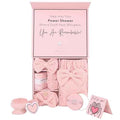 Happy Lolli Power Shower Gift Set ? College Essential Bath Accessories for Women and Teen Girls ? Includes Body Towel, Hair Towel, Wrist Bands, Headband, Face Sponge and More (Fresh in Pink)