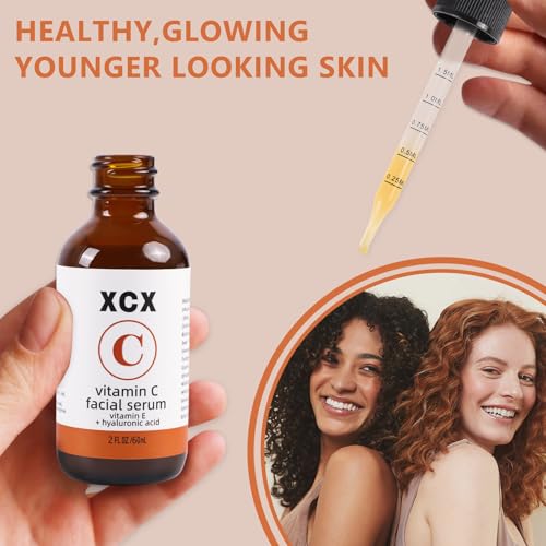 Vitamin C Serum For Face with Vitamin E Hyaluronic Acid - Boost Skin Collagen,Hydrate & Plump Skin, Anti Aging & Wrinkle Facial Serum 60ml