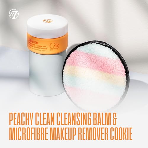 W7 Peachy Clean Makeup Melt Set ? Cleansing Balm & Remover Pad for a Peach-Perfect Skincare Routine ? The Ultimate Makeup Melting Dream Team! - Gentle, Hydrating & Effortless