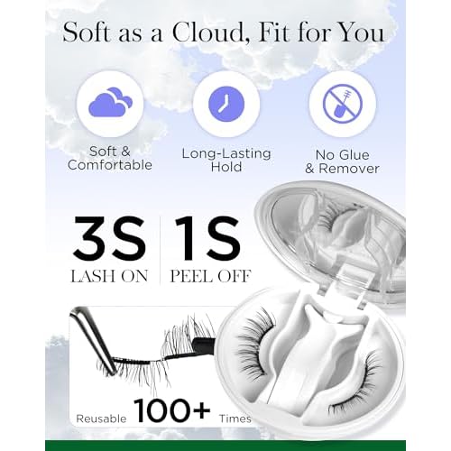 BEYELIAN Magnetic Eyelashes with Applicator, Upgrade Soft Magnetic Lashes Portable Magnetic Eyelashes Natural Look, Reusable, No Glue Needed Fales Eyelashes for Eye YT25 (All-In-One & Comfortable)