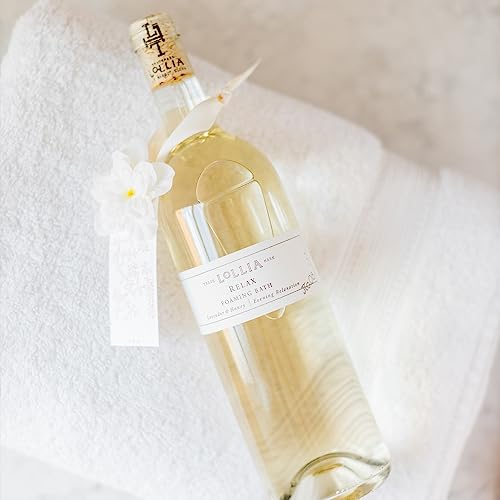 Lollia Relax Bubble Bath, 25 fl. oz., Lavender & Honey Scented Luxury Soap, Gentle & Moisturizing Fragranced Cleanser with Hydrating Ingredients for Women